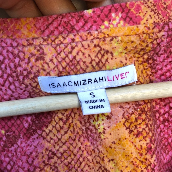 Isaac Mizrahi Live! Snake Print Knit Womens Top - Picture 3 of 7